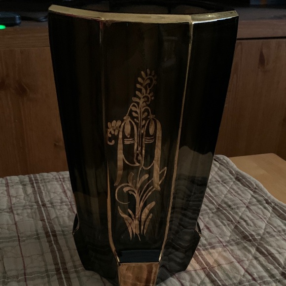 Josef Hoffman Black and Gold Vase - Picture 1 of 4